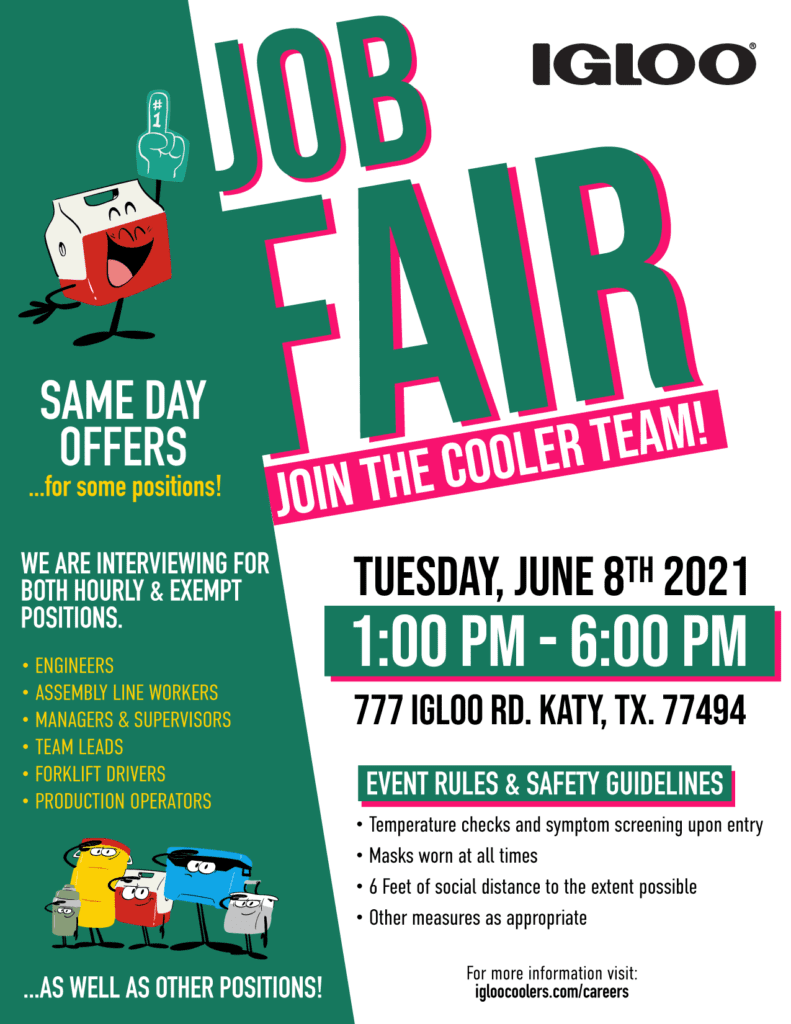 Igloo Coolers To Hire Up To American Manufacturing Workers Due To