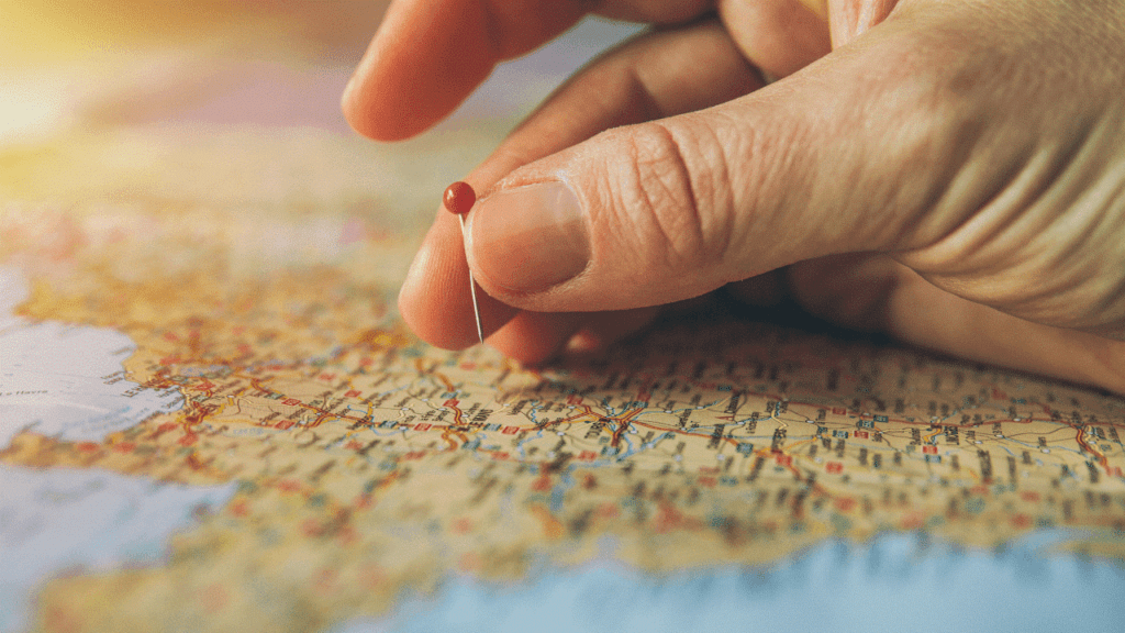 pin in a map