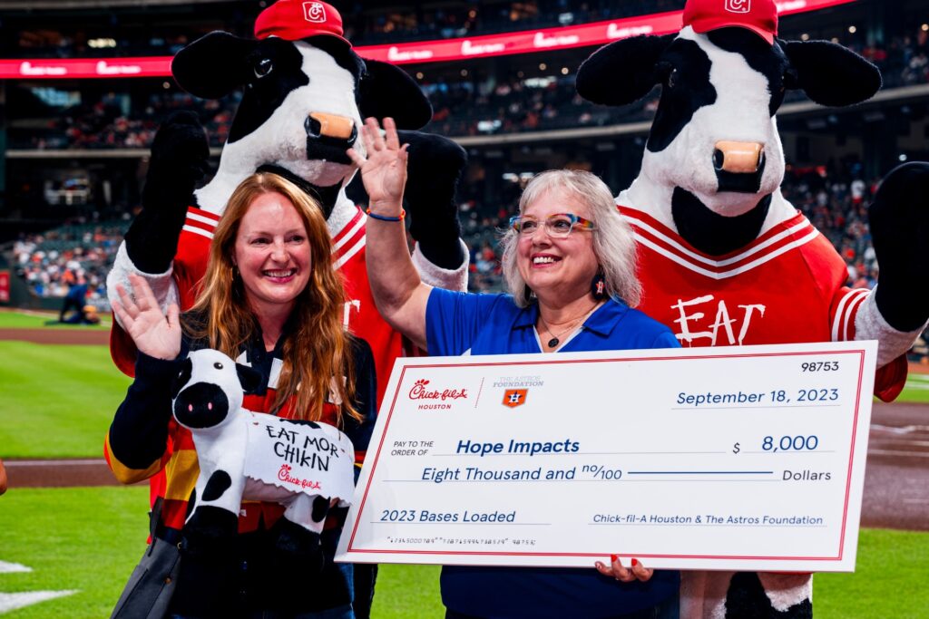 Houston ChickfilA restaurants held a check presentation at Monday’s