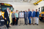 Katy ISD Board members, District leaders, elected officials, Transportation employees and members of the Kyser family gathered to dedicate the William "Bill" Kyser North Transportation Center, honoring the former transportation director's lasting contributions to student safety and the District.