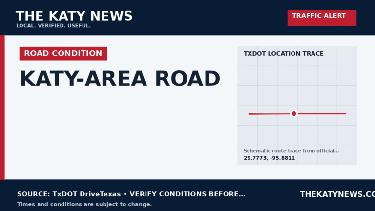 Katy traffic alert for KATY-AREA ROAD
