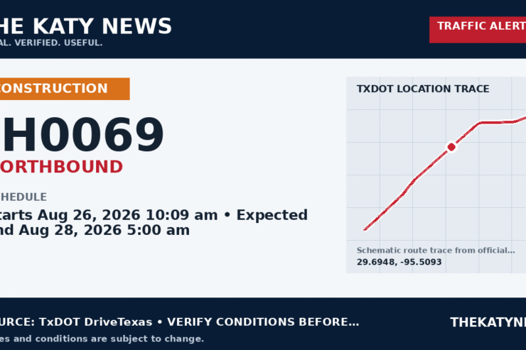 Katy traffic alert for IH0069