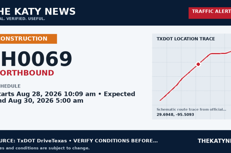 Katy traffic alert for IH0069