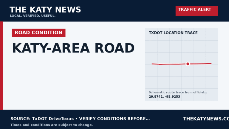 Katy traffic alert for KATY-AREA ROAD