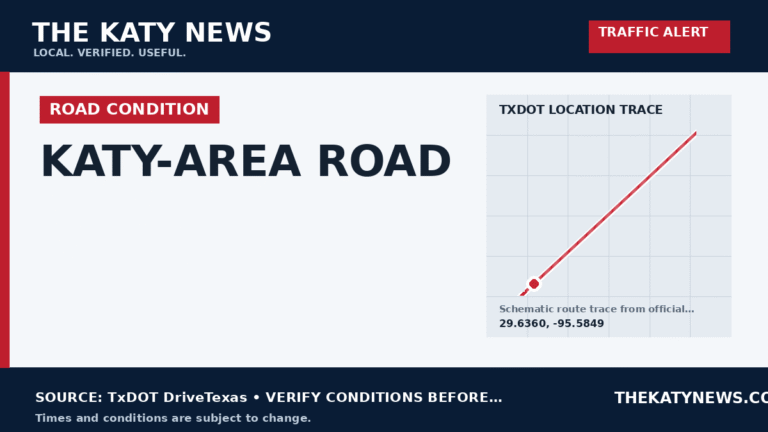 Katy traffic alert for KATY-AREA ROAD