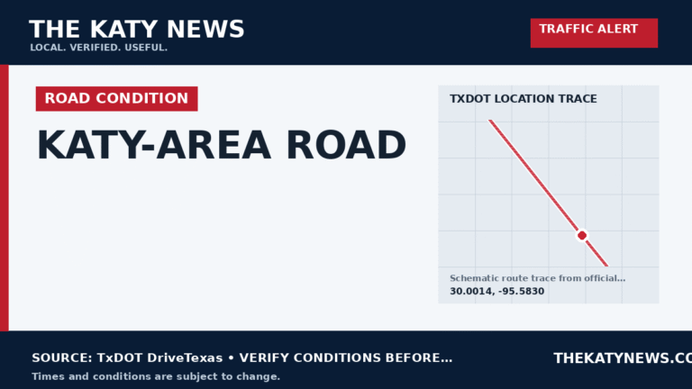 Katy traffic alert for KATY-AREA ROAD