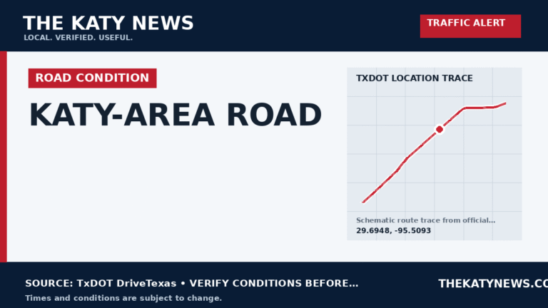 Katy traffic alert for KATY-AREA ROAD