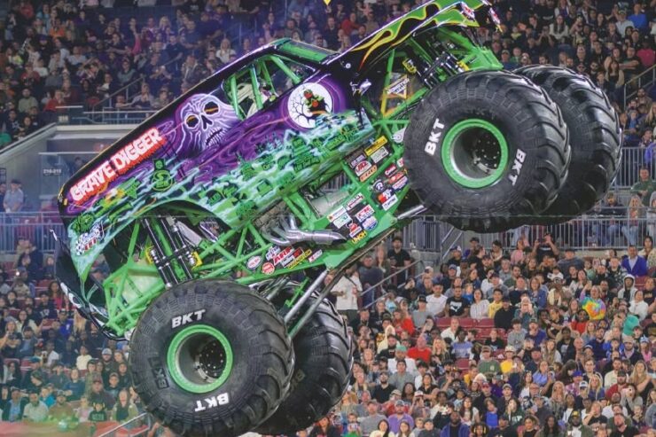 green and purple Monster Truck