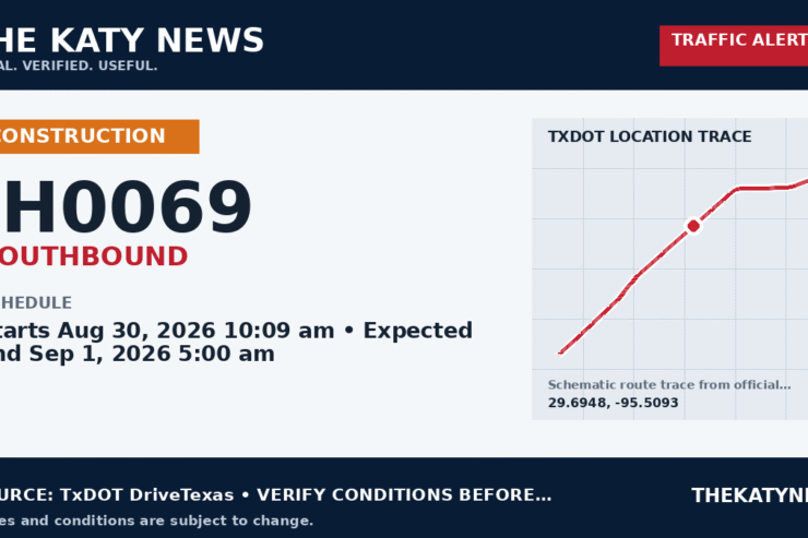 Katy traffic alert for IH0069