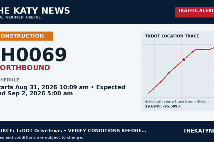 Katy traffic alert for IH0069