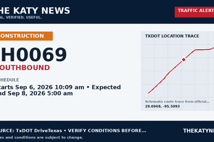 Katy traffic alert for IH0069