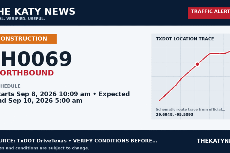 Katy traffic alert for IH0069