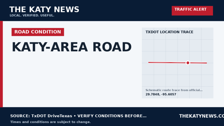 Katy traffic alert for KATY-AREA ROAD
